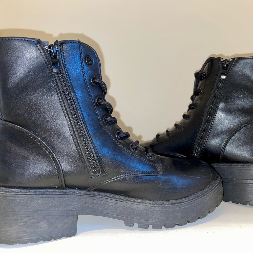 SHEIN Black Combat Boots